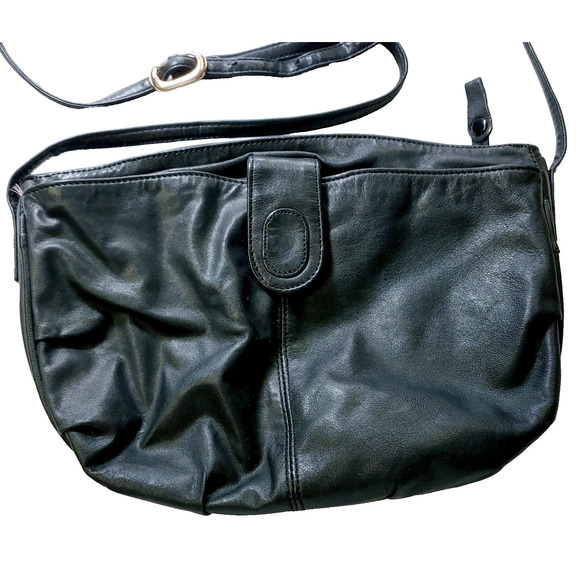 Vintage Jordache Black Crossbody Purse Small Shoulder Bag - Picture 1 of 15